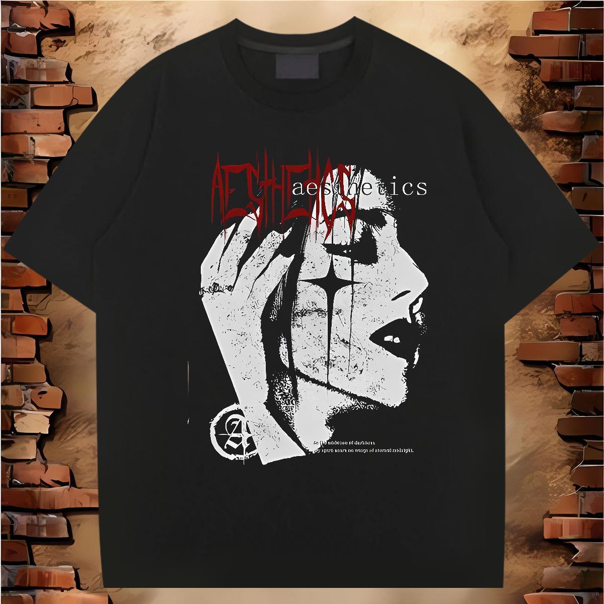 Free Shipping hand T shirt Street Casual Men Tees 230g Cotton DIY Breathable Crew Neck Custom Print Plus Size Clothes