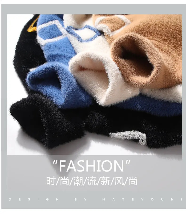Sweaters men winter Letter pattern thick sweater men Student youth sweaters autumn Mens wool pullovers size S-3XL 240821