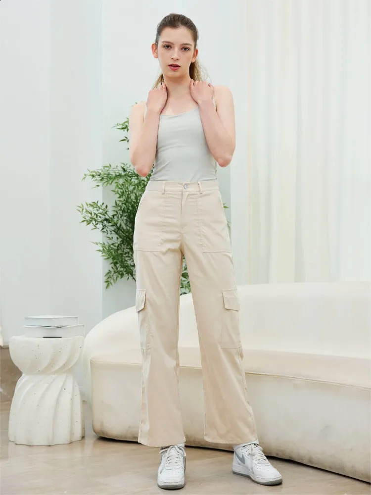Cargo Pants Women High Waist Straight Baggy Trousers Casual Wide Leg Vintage Y2K Streetwear Pocket Fashion Casual Pants 240821