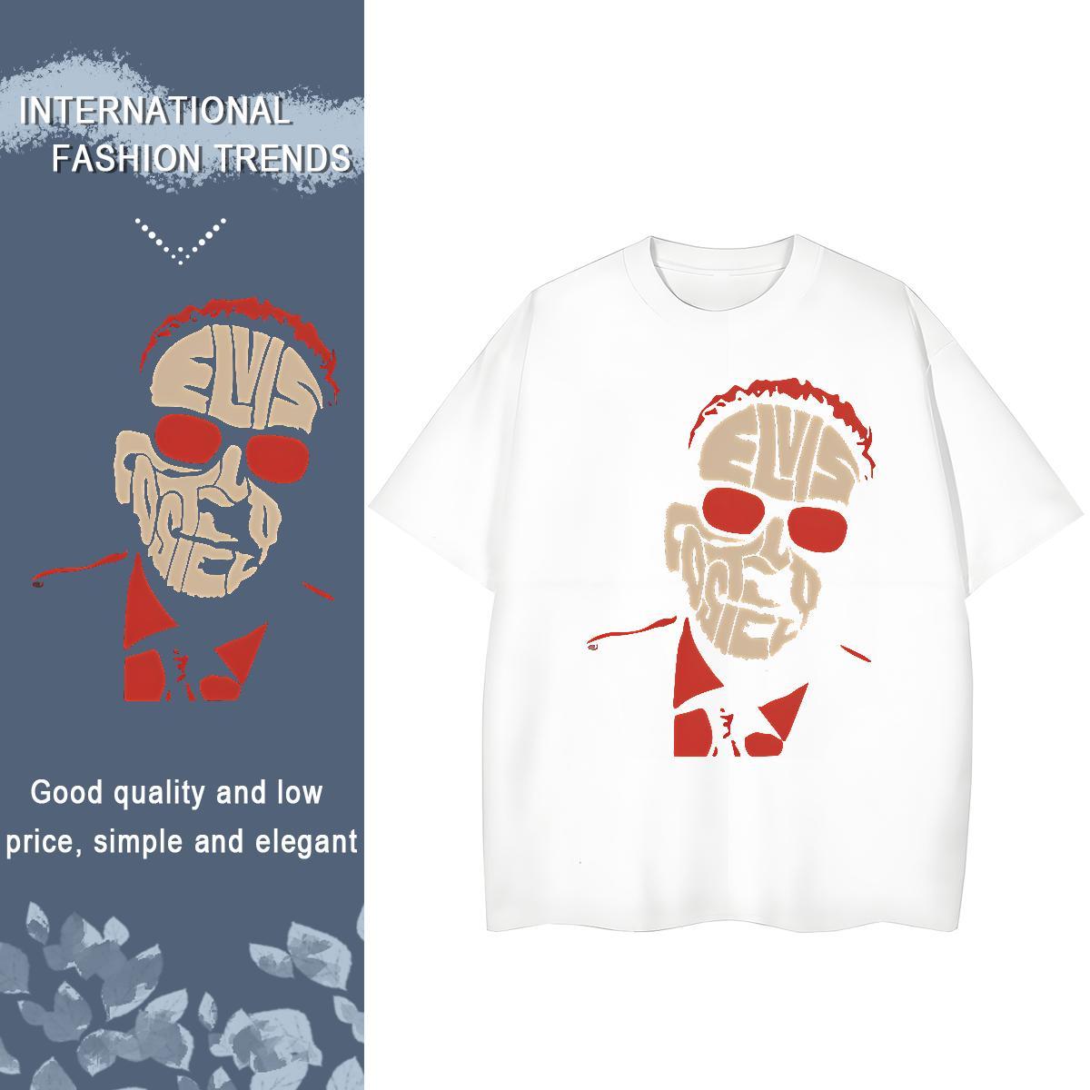 Fashion New Men Tshirts 230g 100% Cotton High Street Hip Hop scary Breathable Short Sleeve T-Shirts Comfortable Oversized Top Tees