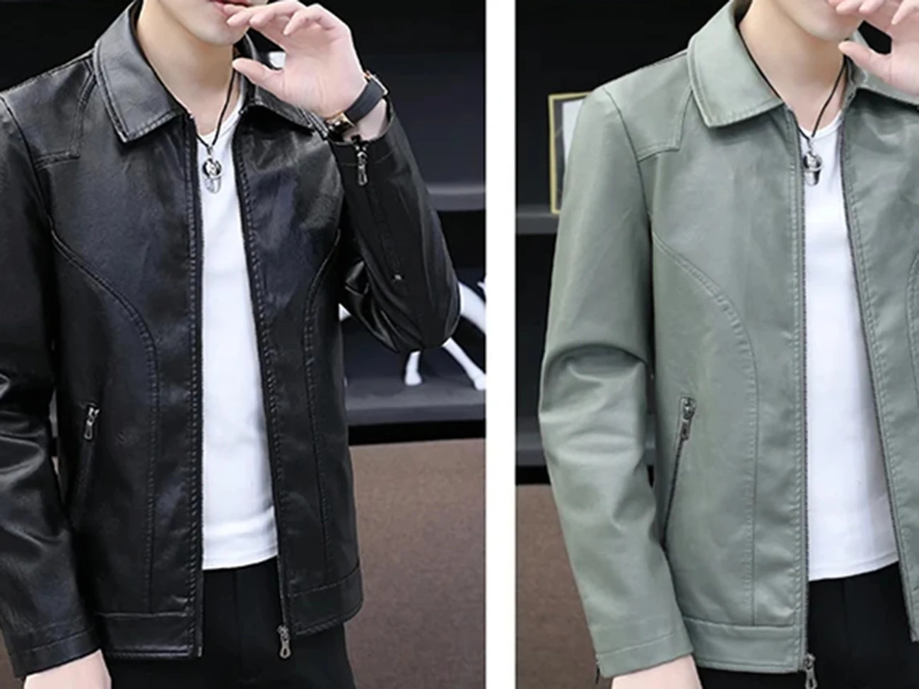 Padded And Thickened High-Quality Cotton Cold Casual Zipper Lapel Solid Color Fashion Trend Retro Versatile Pu Leather Jacket 240822