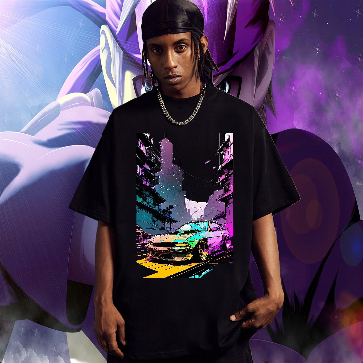 Brand Men Tees Daily Wear 100% Cotton 230g Graphic Crew Neck Breathable car T Shirts Men New Arrival Tops