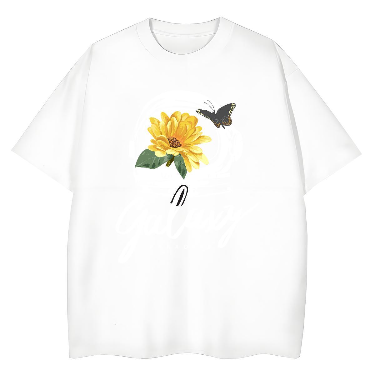 New Womens T Shirts Breathable 100% Cotton 230g Couples T Shirts Floral Print flower Summer Casual 5A Tops Shirt