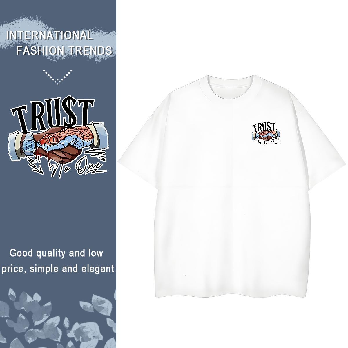 Wholesale friendship T-Shirts for Men Daily Outfit Men Tops Tees 230g Pure Cotton 2024 DIY Breathable Crew Neck Custom Print Oversized Tee Shirt