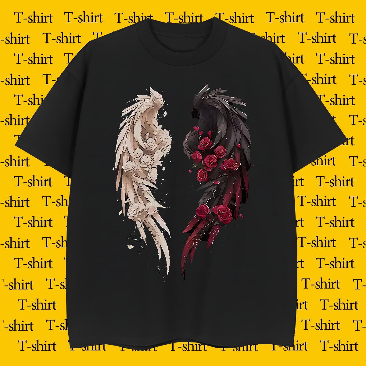 Fashion Design Tshirts 230g Cotton Sport wing Breathable Short Sleeve T-Shirts Classic Skull Wear