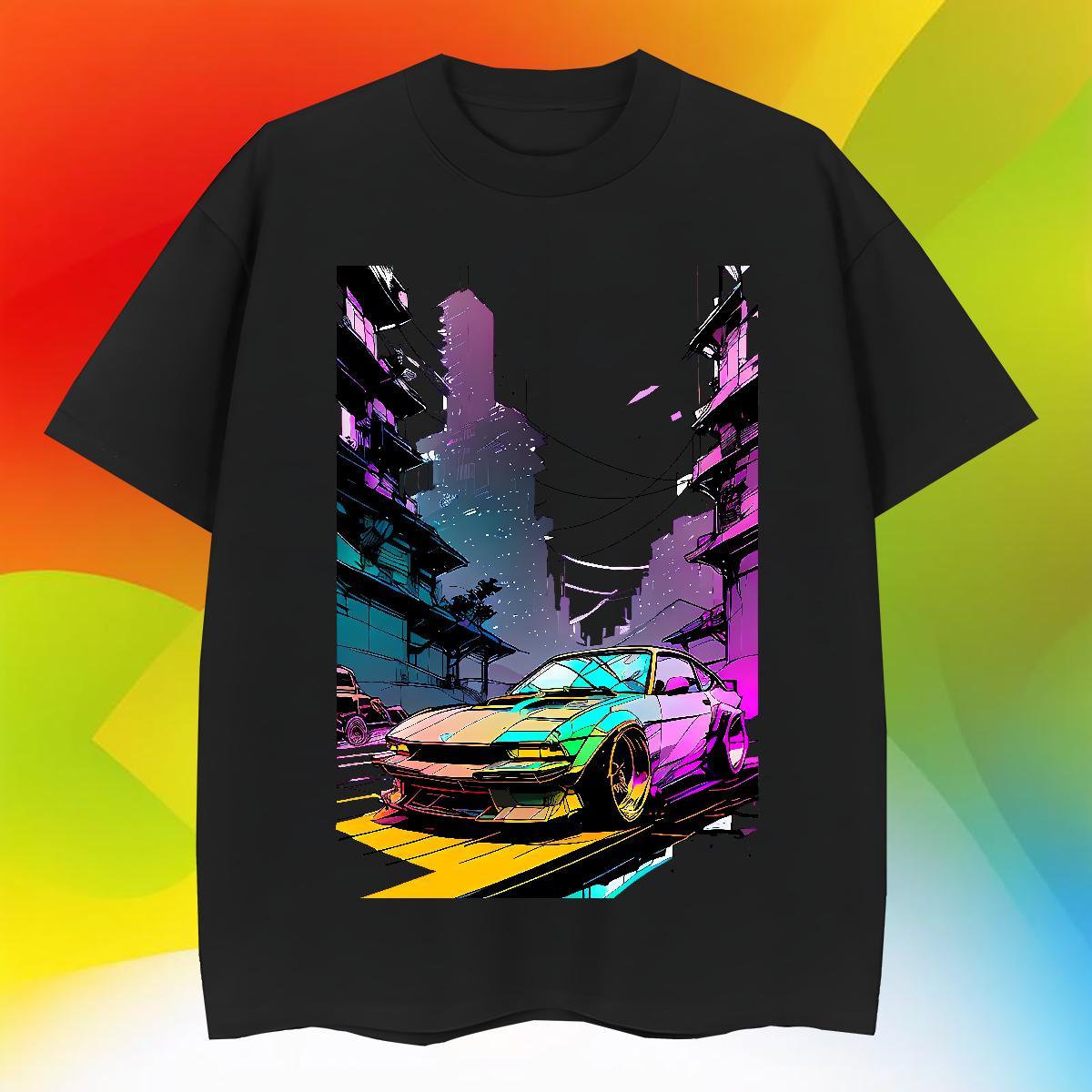 Cool Design beach T Shirts Men Anime Printing Street Tshirt for Man Woman 230g Cotton DIY Short Sleeve Soft Cartoon Printing L-4XL Tops Tees