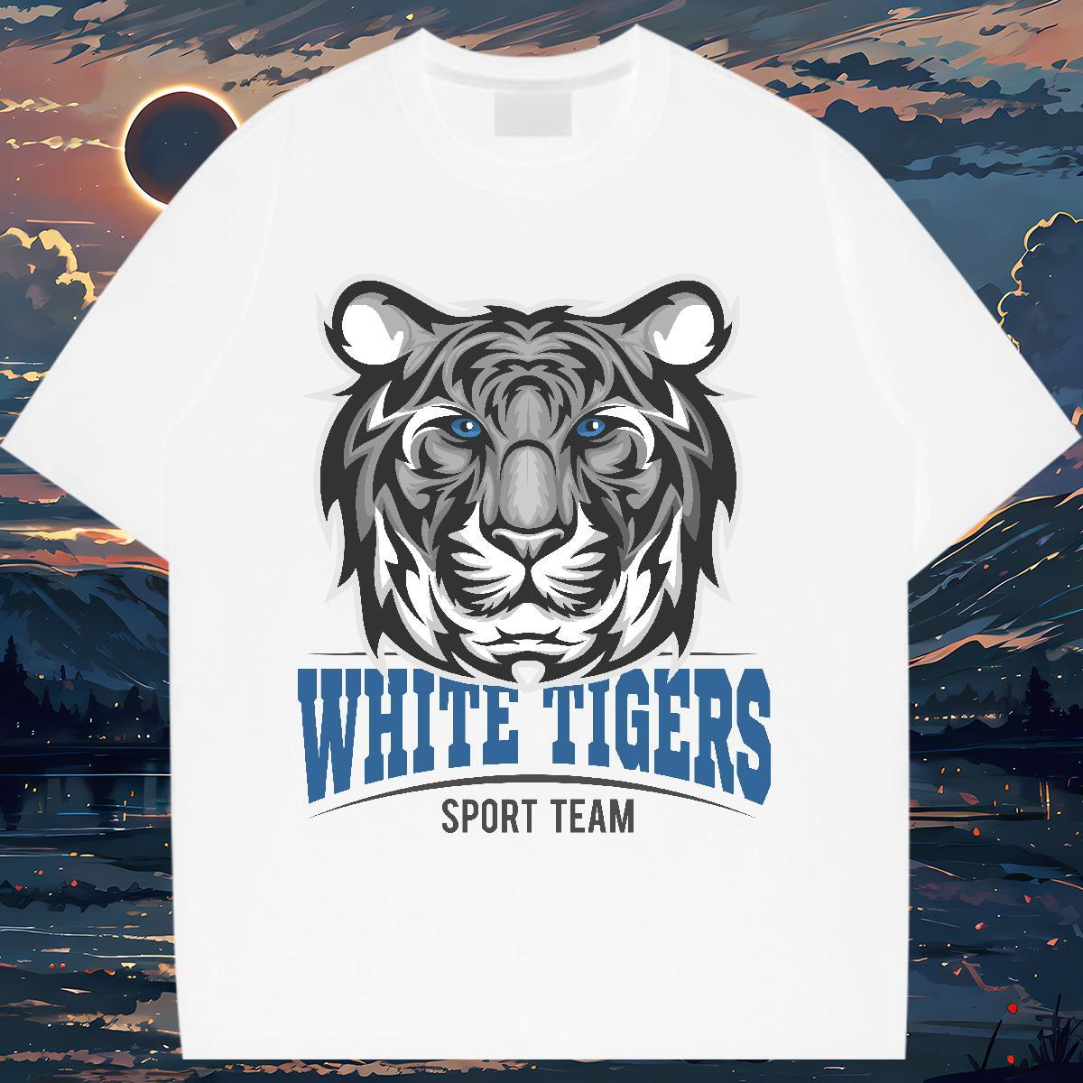 DIY T Shirts Women Short sleeve Soft 100% Cotton 230g Womens Tshirts Anime tiger Beach Designer Nice Tees Shirts
