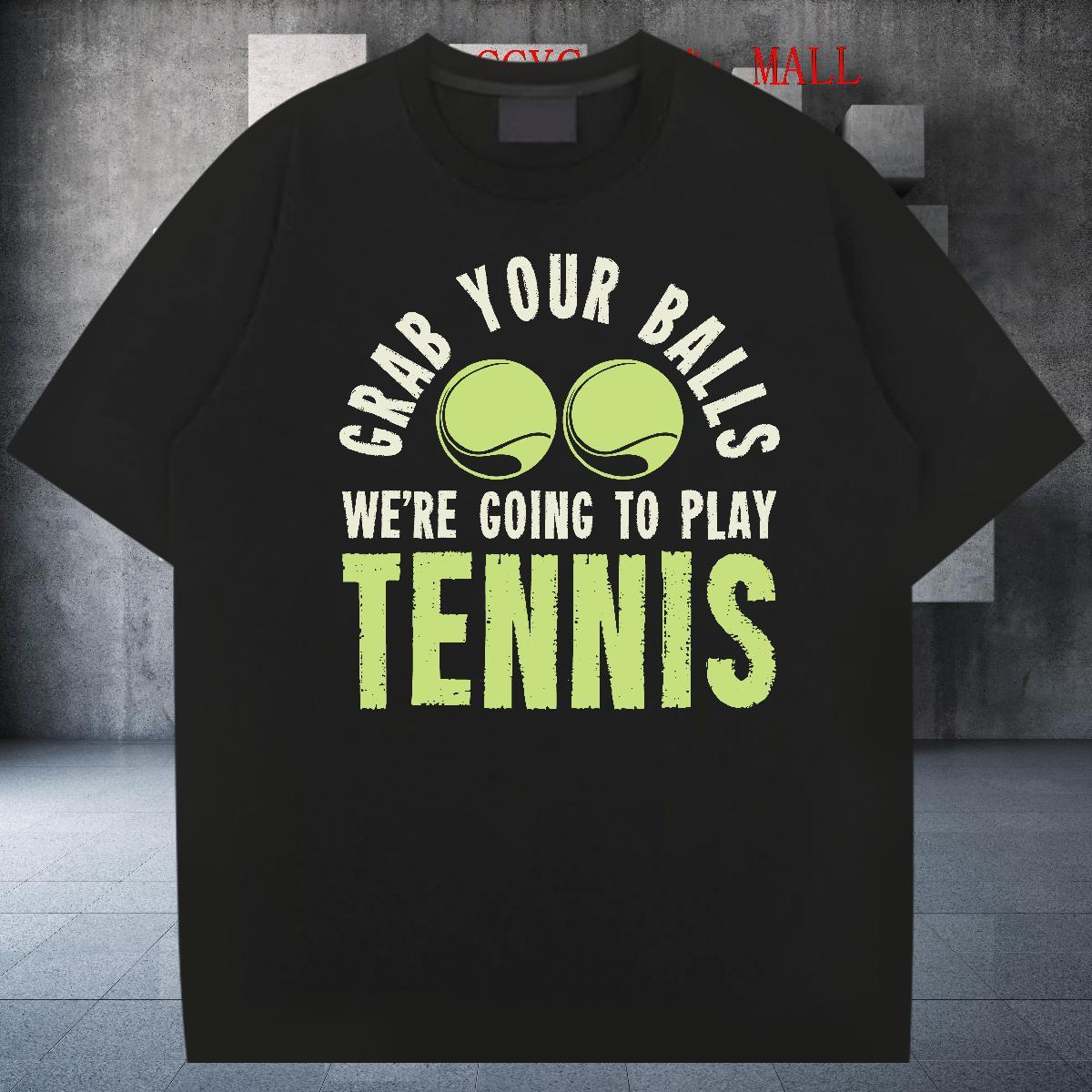 Wholesale tennis T-Shirts for Men Daily Wear Tshirt for Man Woman 100% Cotton 230g New Arrival Breathable Short Sleeve Custom Cartoon Tshirts