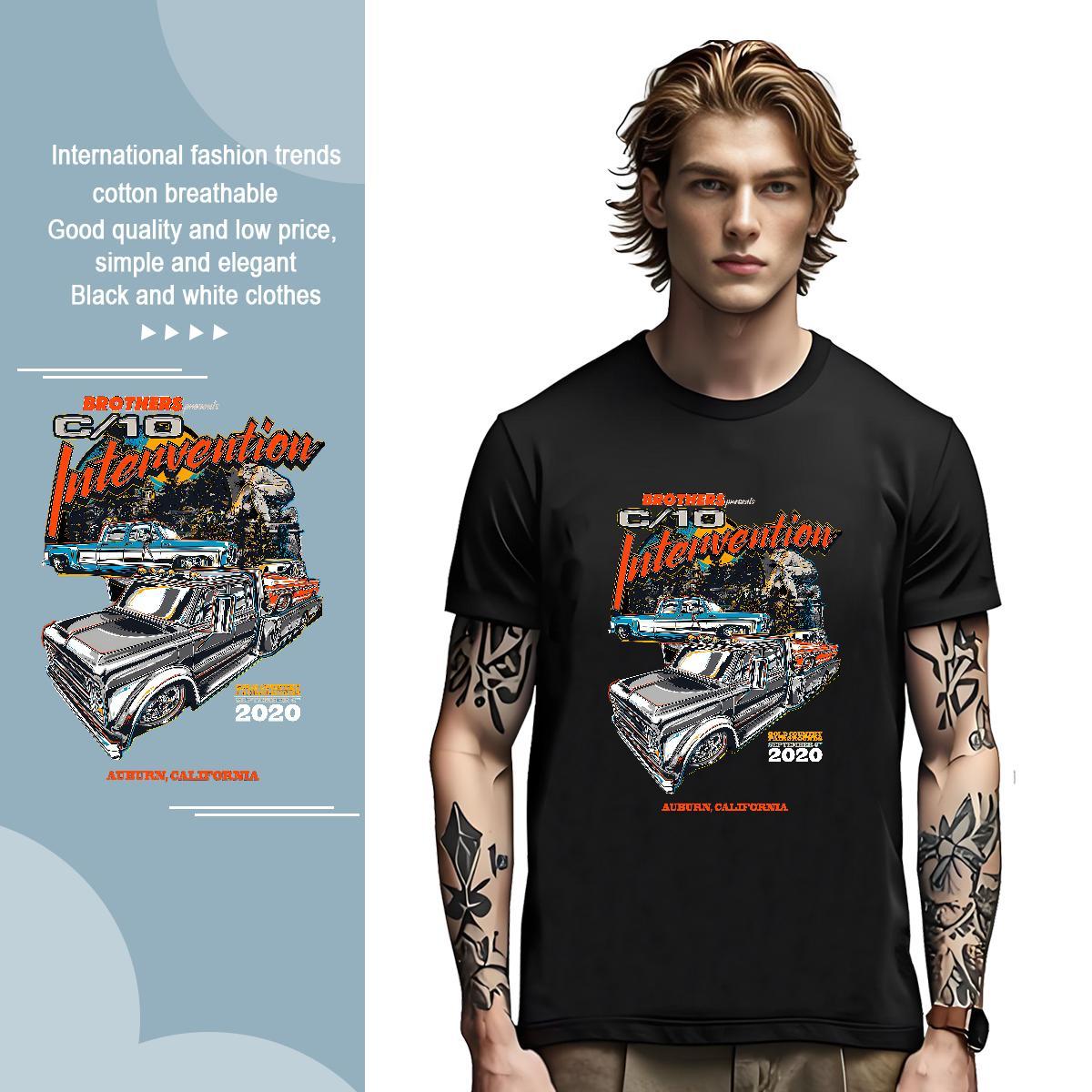 Soft car T Shirt For Man Street wear Hip Hop Men Tees 230g Cotton Stylist Crew Neck Breathable Graphic Wear
