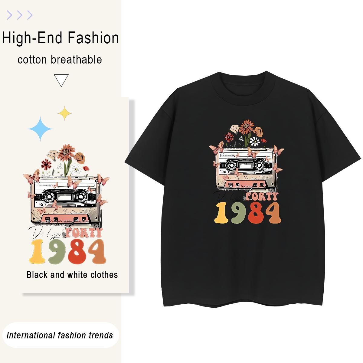 Popular Men Tees Street 230g 100% Cotton Custom Printing O-Neck Short Sleeve radio T-Shirts Free Shipping Tee Shirt