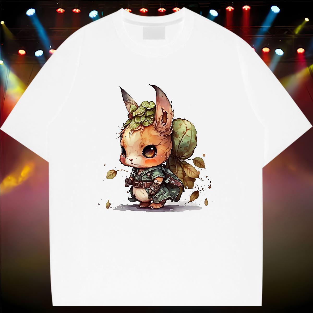Factory Direct T shirt Breathable 230g Pure Cotton Women Tees DIY Printed rabbit Sport Soft Tshirts