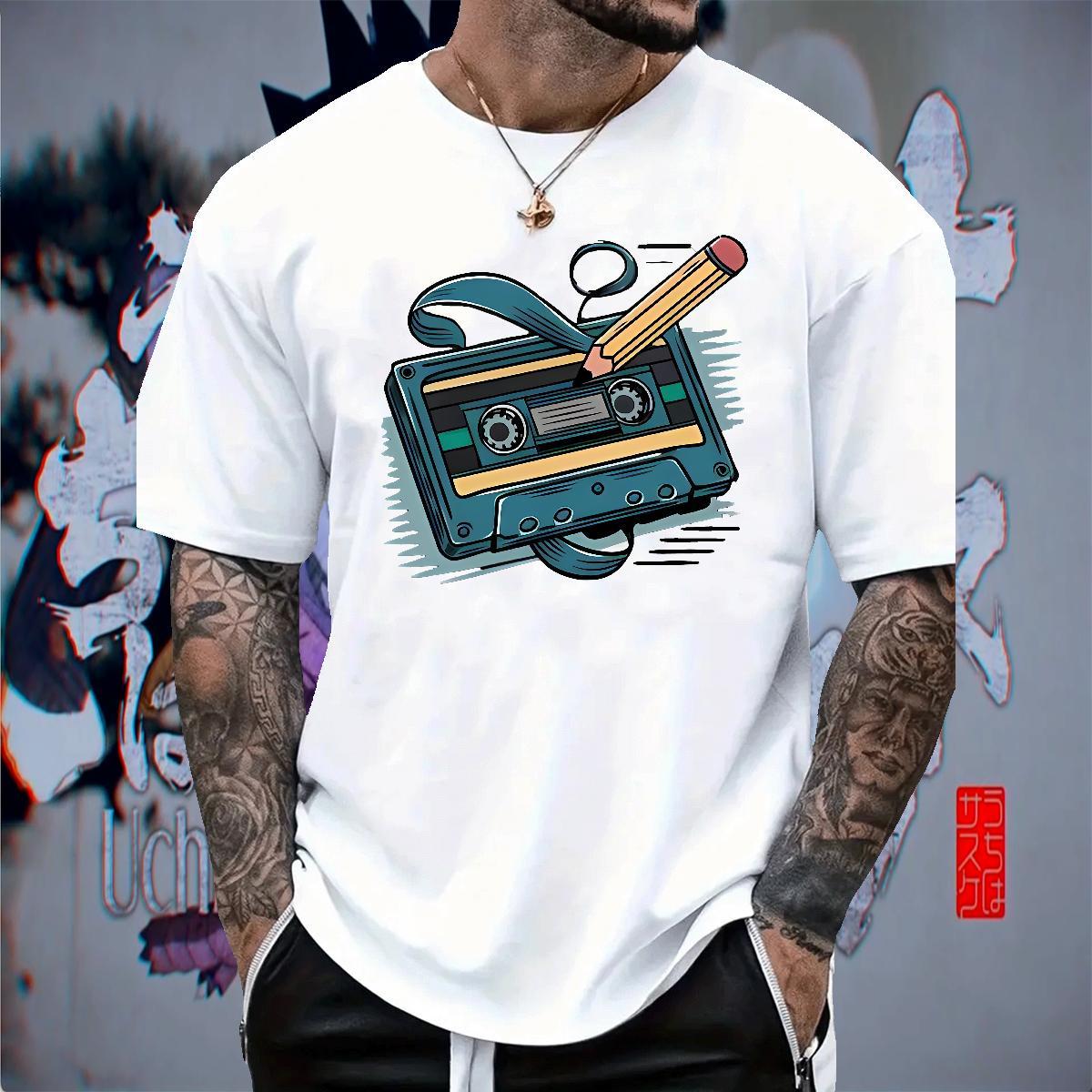 Unisex Mens Tshirts Daily Outfit 230g 100% Cotton Black Oversized Short Sleeve Soft radio Man T Shirts Classic Casual Tops Tees
