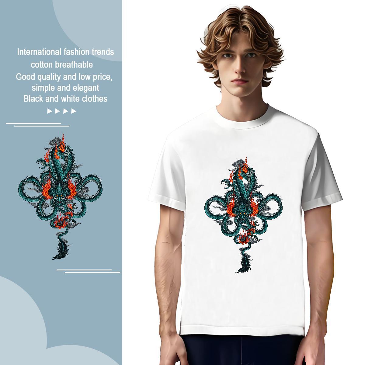 Free Shipping ferocity T-Shirts for Men Street wear Hip Hop Mens Tshirts 230g Pure Cotton Designer Fashion Breathable Short Sleeve Oversized 3XL 4XL C