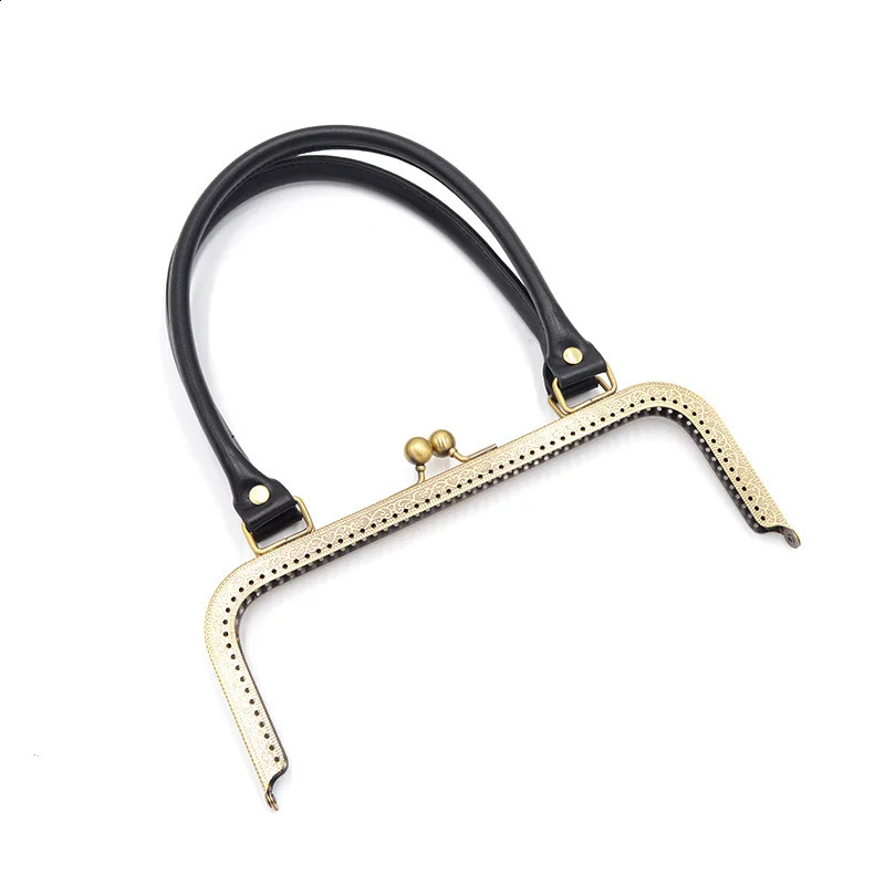 10Pcs 24cm metal wallet frame handle kiss lock antique bronze tone DIY manufacturing clutch bag handbag PU accessories 240821