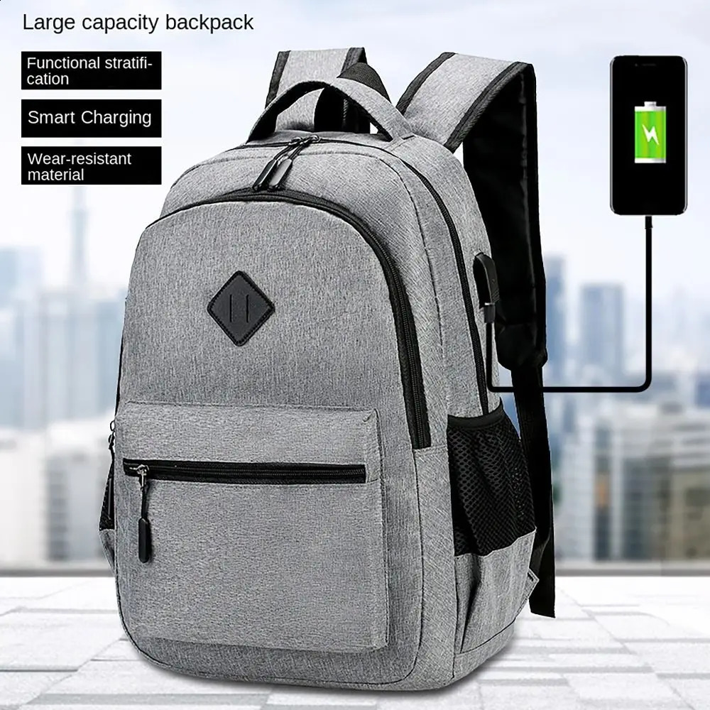 Smart USB Charging Versatile Backpack Large Capacity Durable Computer Bag Waterproof Travel for College Students 240822