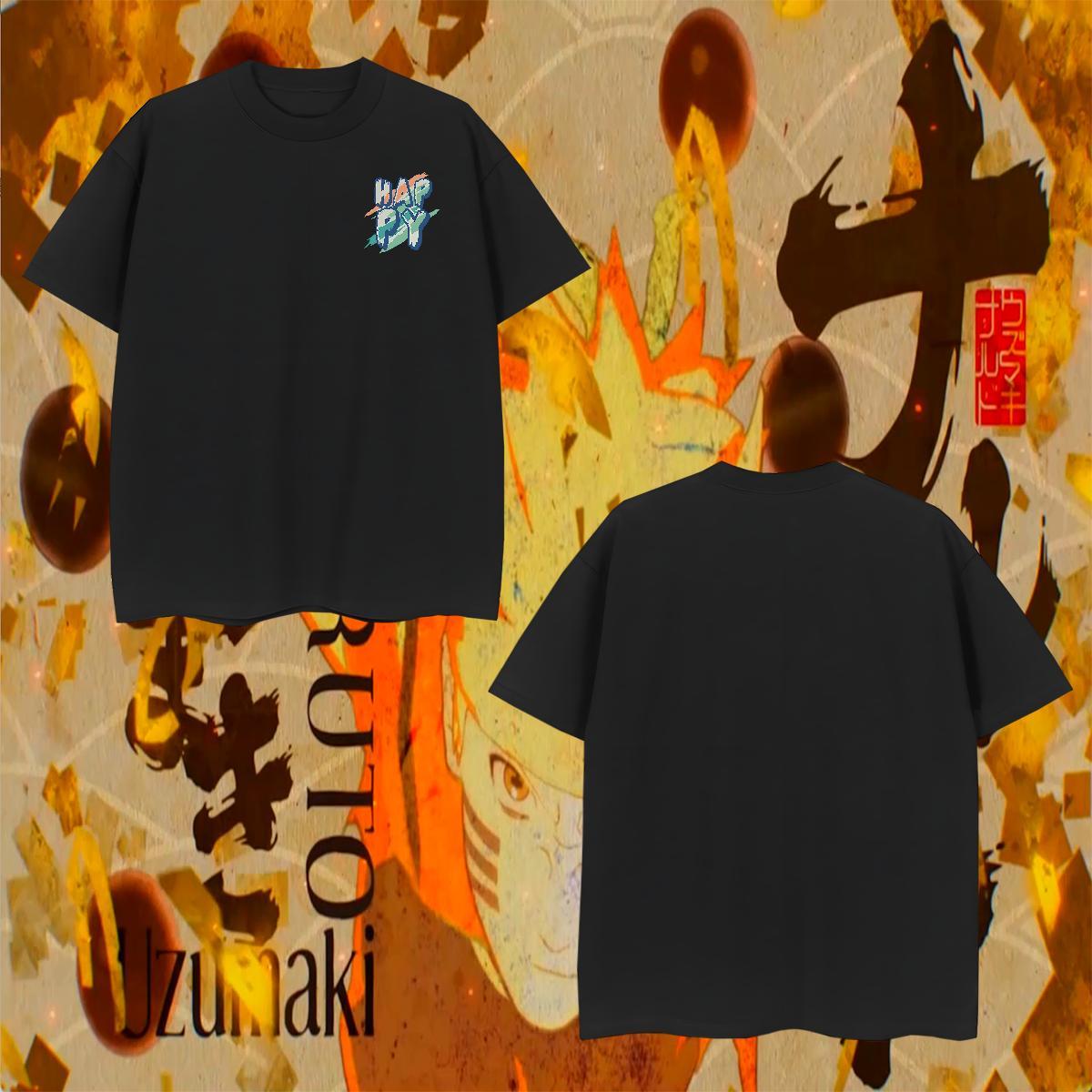 2024 Summer Anime Printing Street Men Tops Tees happy Short Sleeve O-Neck 100% Cotton 230g T shirt Soft DIY Polos