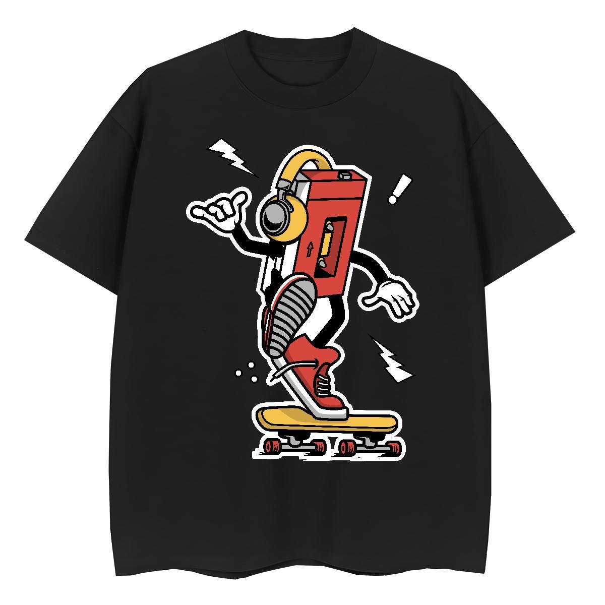 Soft Tshirts Sport 100% Cotton 230g DIY Anime O Neck Short Sleeves skateboarding T Shirts Men Fashion Design Tee Shirt