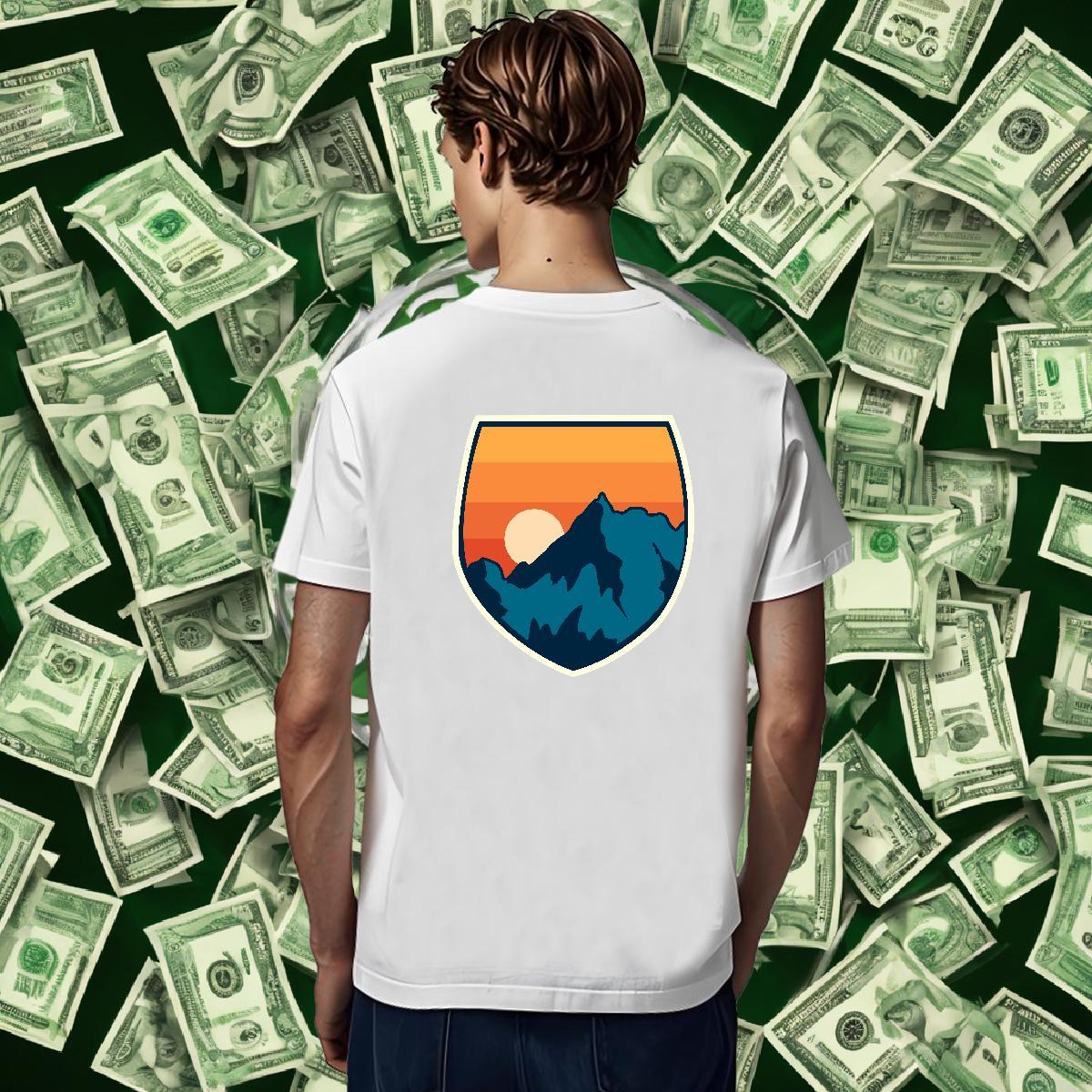 Free Shipping Couples T Shirts Anime Printing Street 230g 100% Cotton Custom Cartoon O-Neck Short Sleeve mountain Man T Shirts Designer Fashion Wear