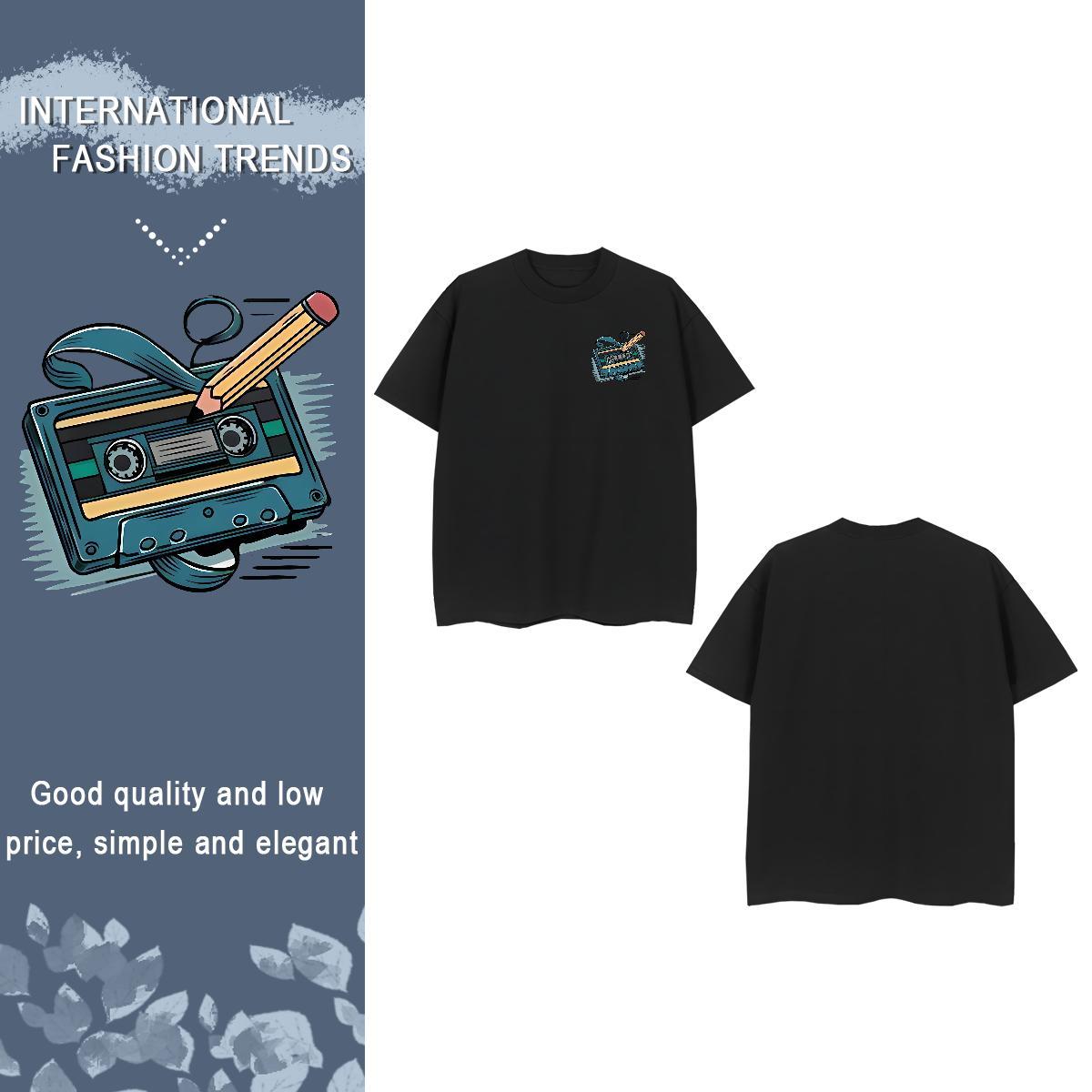 Wholesale radio Men T Shirts Daily Wear Men Clothes T-Shirt 230g Cotton New Designer Pure Cotton Asian Size Tops Shirt
