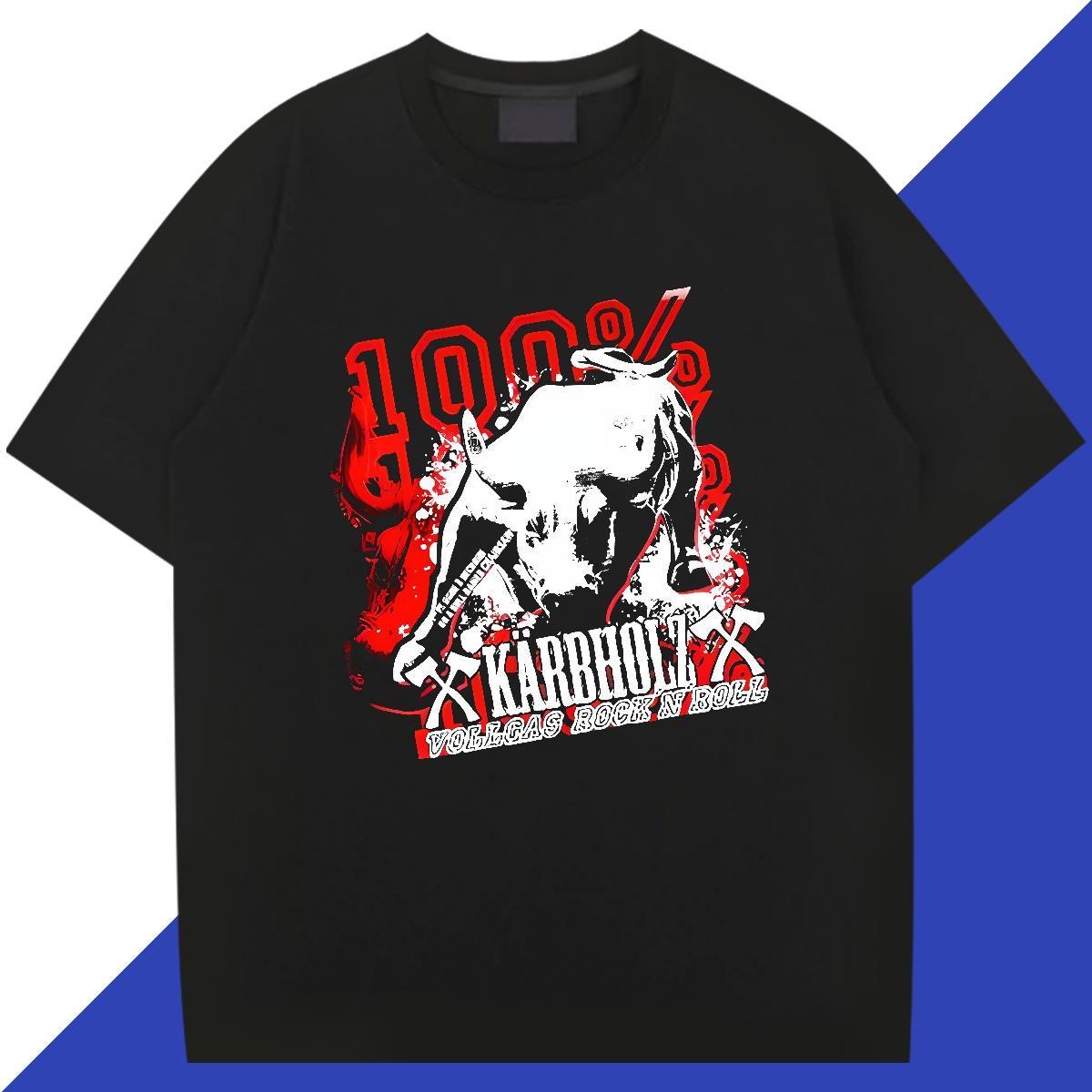 Stylist blood Men Tees 100% Cotton 230g Men T Shirts Black Oversized Outdoor Round Neck Short Sleeve Brand Polos