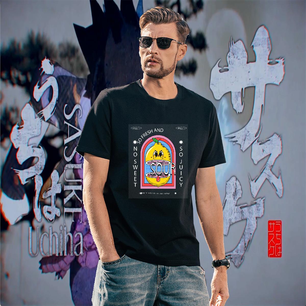 Loose Men Tees Casual Daily Wear 100% Cotton 230g White Plus Size Short Sleeve O-Neck sour T Shirt For Man Designer Fashion Clothes