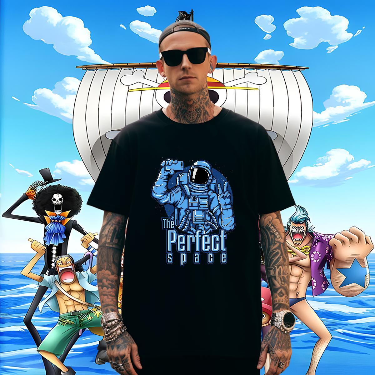Cool Design Men Tops Tees Daily Outfit 230g 100% Cotton Oversized 4XL Breathable Soft spaceman Mens T Shirts 2024 New Clothes