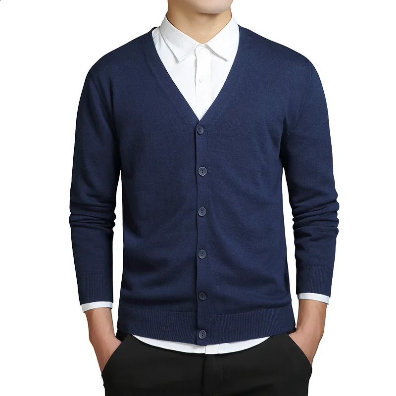 MRMT Spring and Autumn Mens Jacket Sweater cardigan cotton Vneck mens thin knit sweater 240821