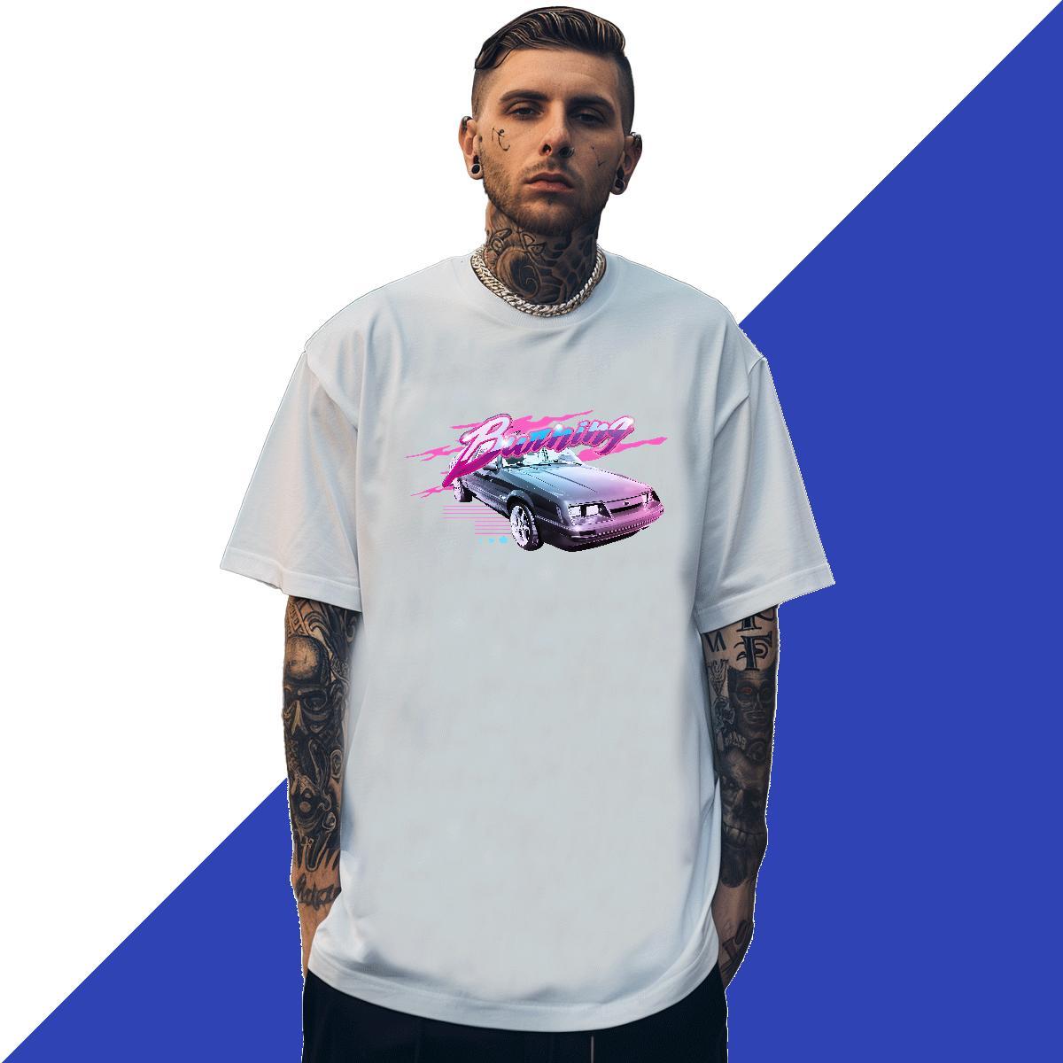 High Quality Men Tees Casual Daily Wear 100% Cotton 230g DIY Printed Short Sleeve O-Neck car T Shirts Men Factory Direct Tee Shirt