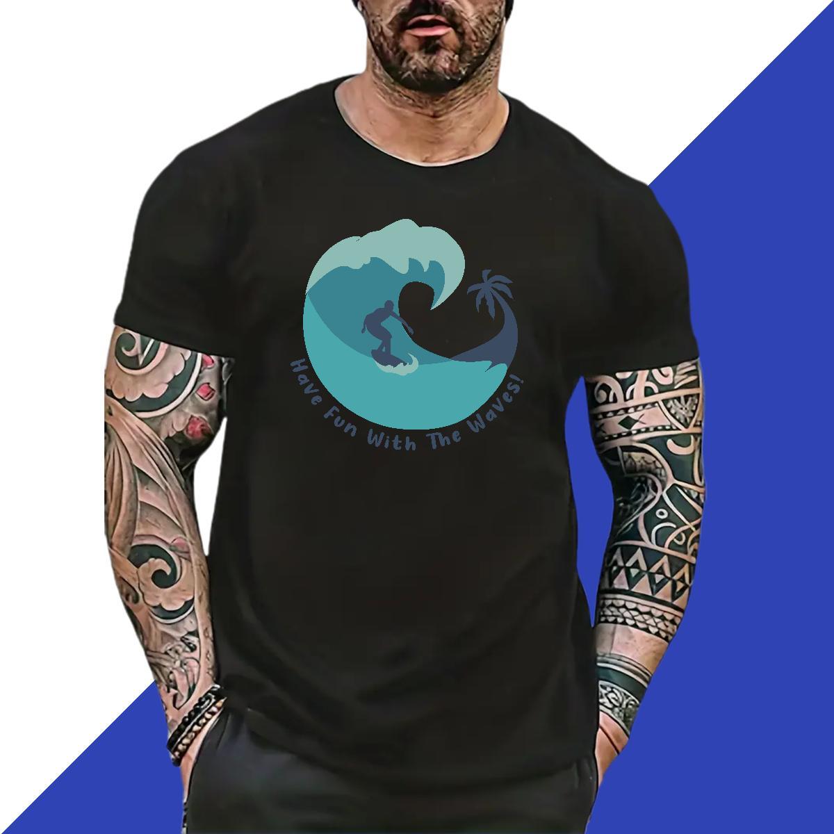 Wholesale Tshirts Home Outdoor 100% Cotton 230g DIY Printed Breathable Short Sleeve sea Men T Shirts Classic Clothings