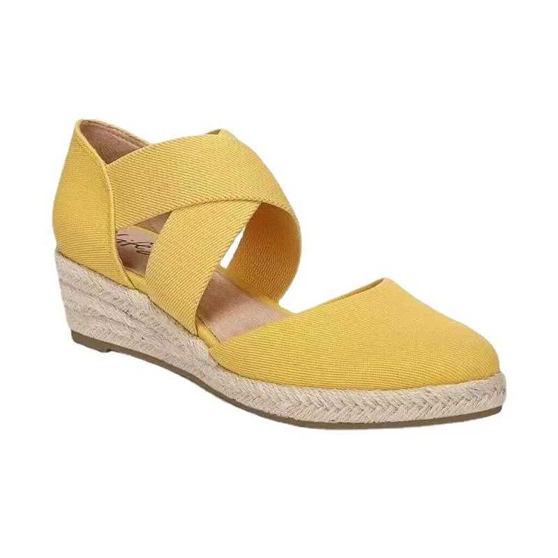 High Quality Women Sandals Wedge Solid Color Slip On Ladies Shoes Summer Fashion Casual Outdoor Comfy Female Footwear T241227