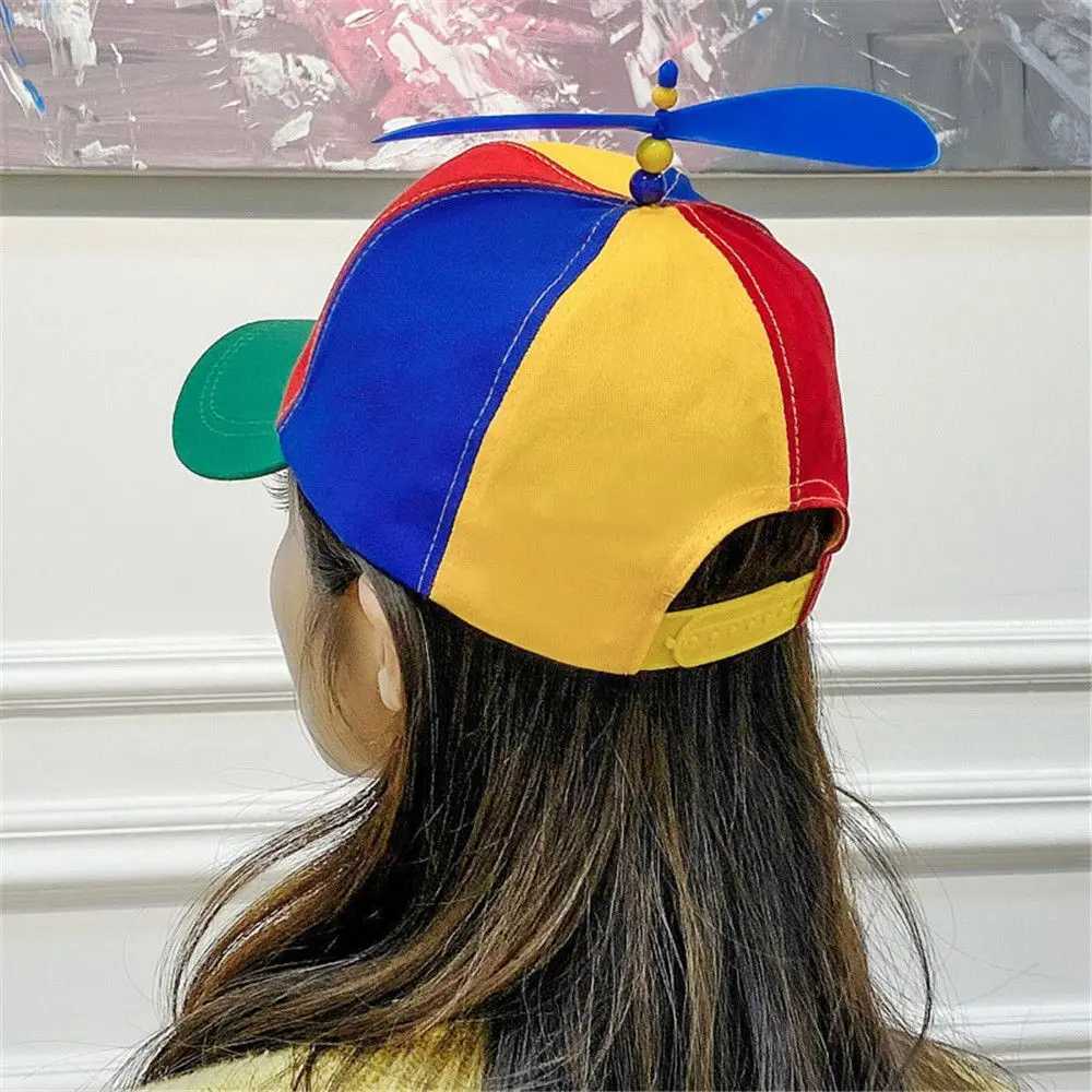 Interesting snapshot hat helicopter propeller adventure dad hat rainbow bamboo dragonfly baseball hat adult children boys and girls W240903