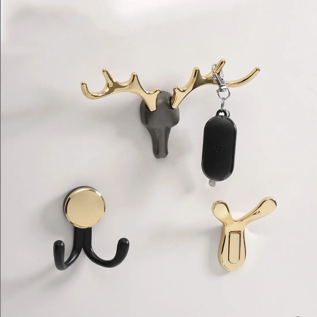 YUTOKO Antler Hook Key Holder Multi functional Hook Wall Decoration Bracket Used for Kitchen and Bathroom Home Accessories 240810