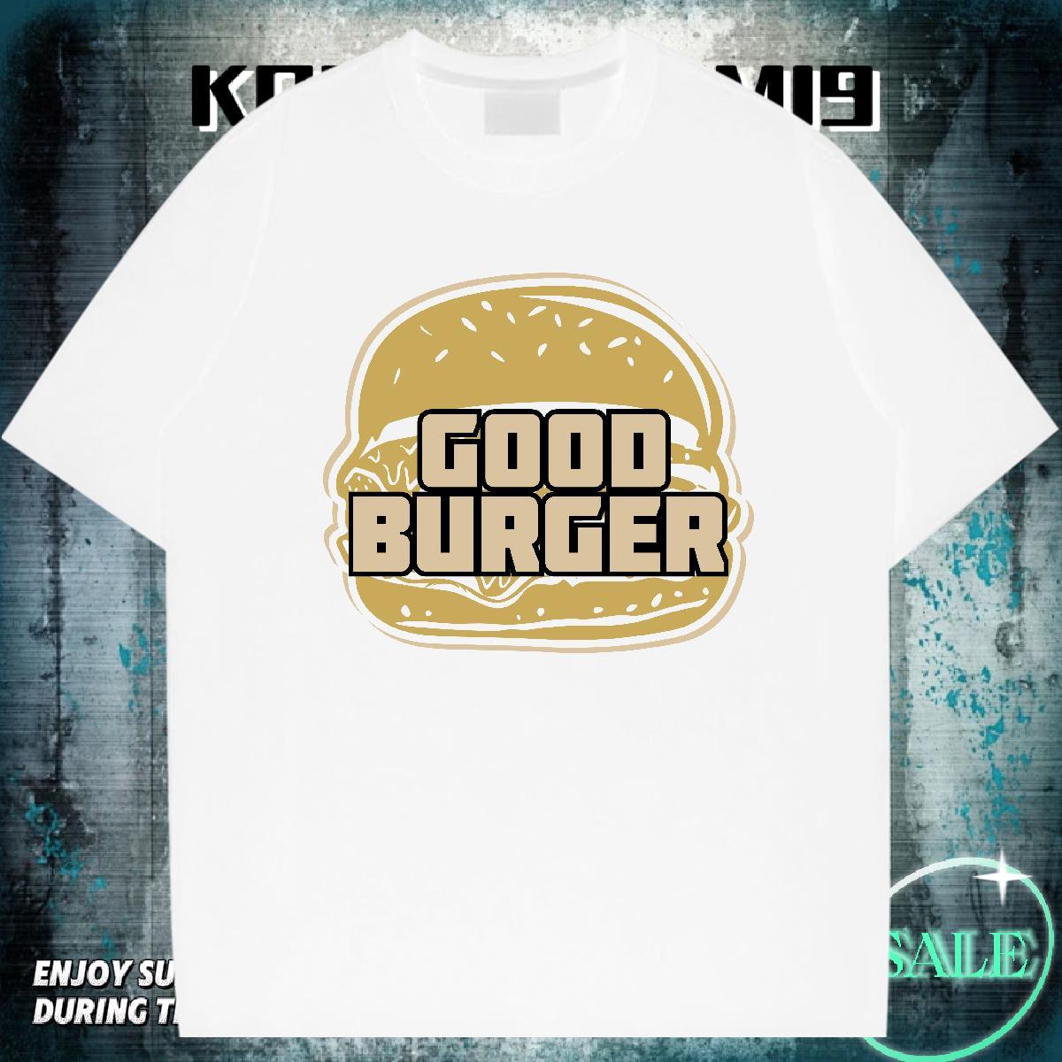 Classic T Shirts Men 230g Pure Cotton burger Daily Outfit Anime Breathable Short Sleeve Couples T Shirts Fashion Design Polos