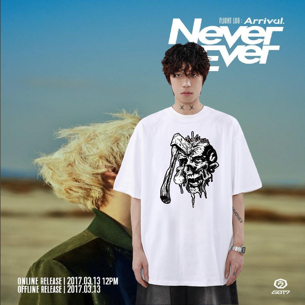 2024 Summer Men Tops Tees 230g Cotton Daily Wear axe Short Sleeve O-Neck Men T Shirts Cool Floral Print Top Tees