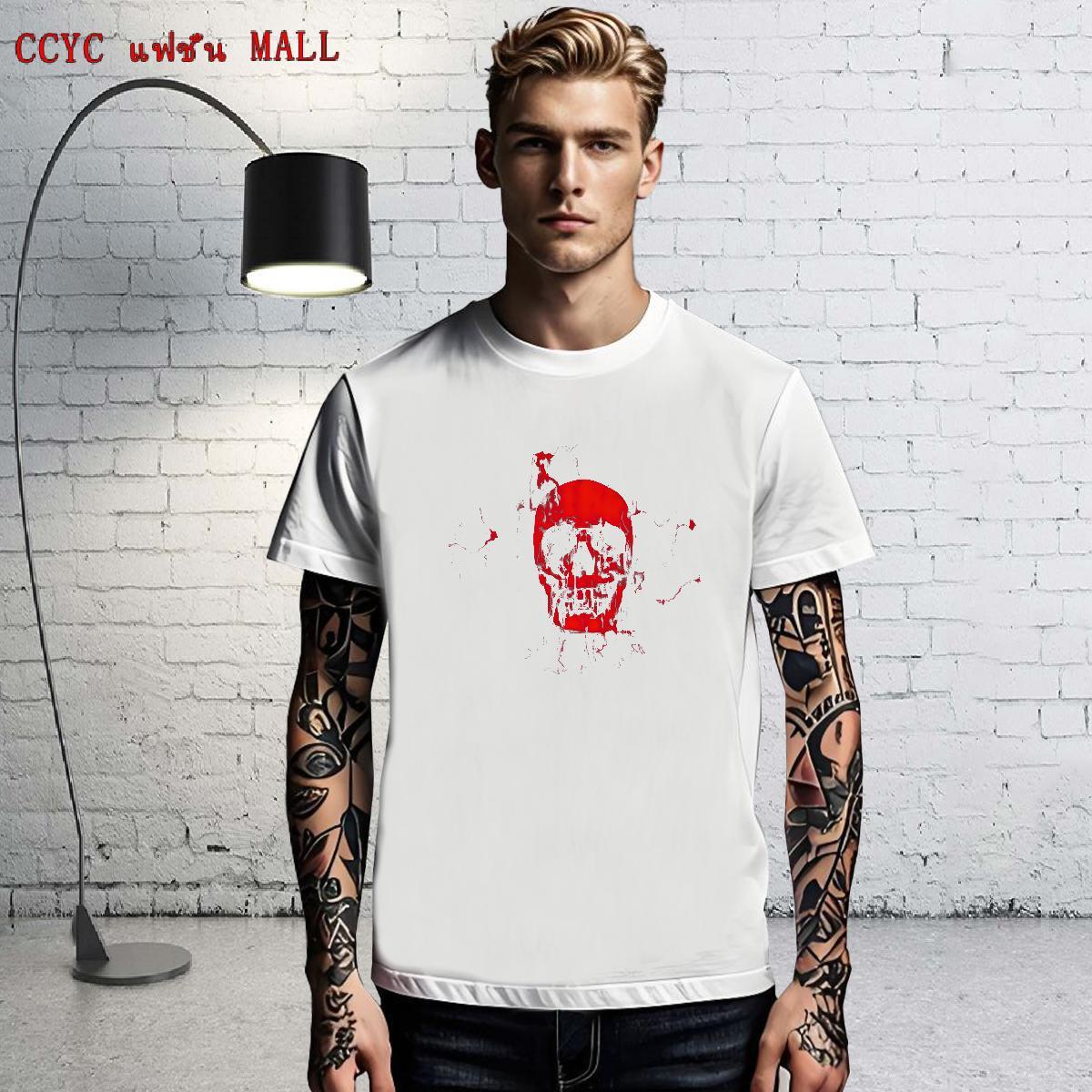 Stylist Mens Tshirts 230g Pure Cotton Casual Beach blood Round Neck Short Sleeve T Shirt For Man Loose Fit Oversized 3XL 4XL Tees