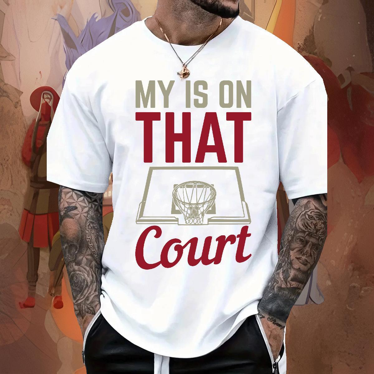 Cool Design Couples T Shirts Daily Wear 230g Pure Cotton Custom Printed Breathable Short Sleeve basketball hoop T-Shirts for Men Fashion Tops