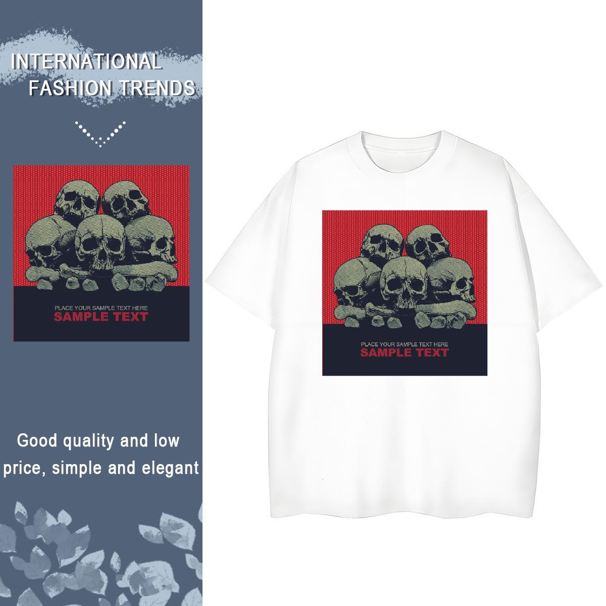 Fashion Woman T Shirts 100% Cotton 230g Breathable Casual Daily Wear skull Couples T Shirts Designer Cartoon Print Tees Shirts
