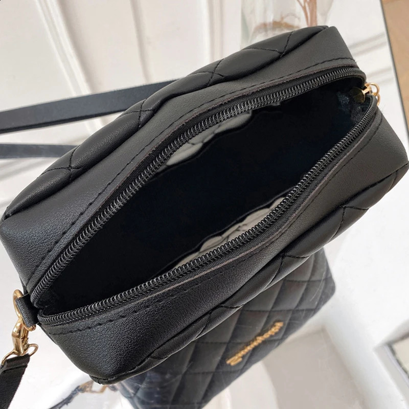 Fashion PU Leather Women Shoulder Bags n Quilted Shopper Bag Female Casual Crossbody Small Handbag Purse 240821