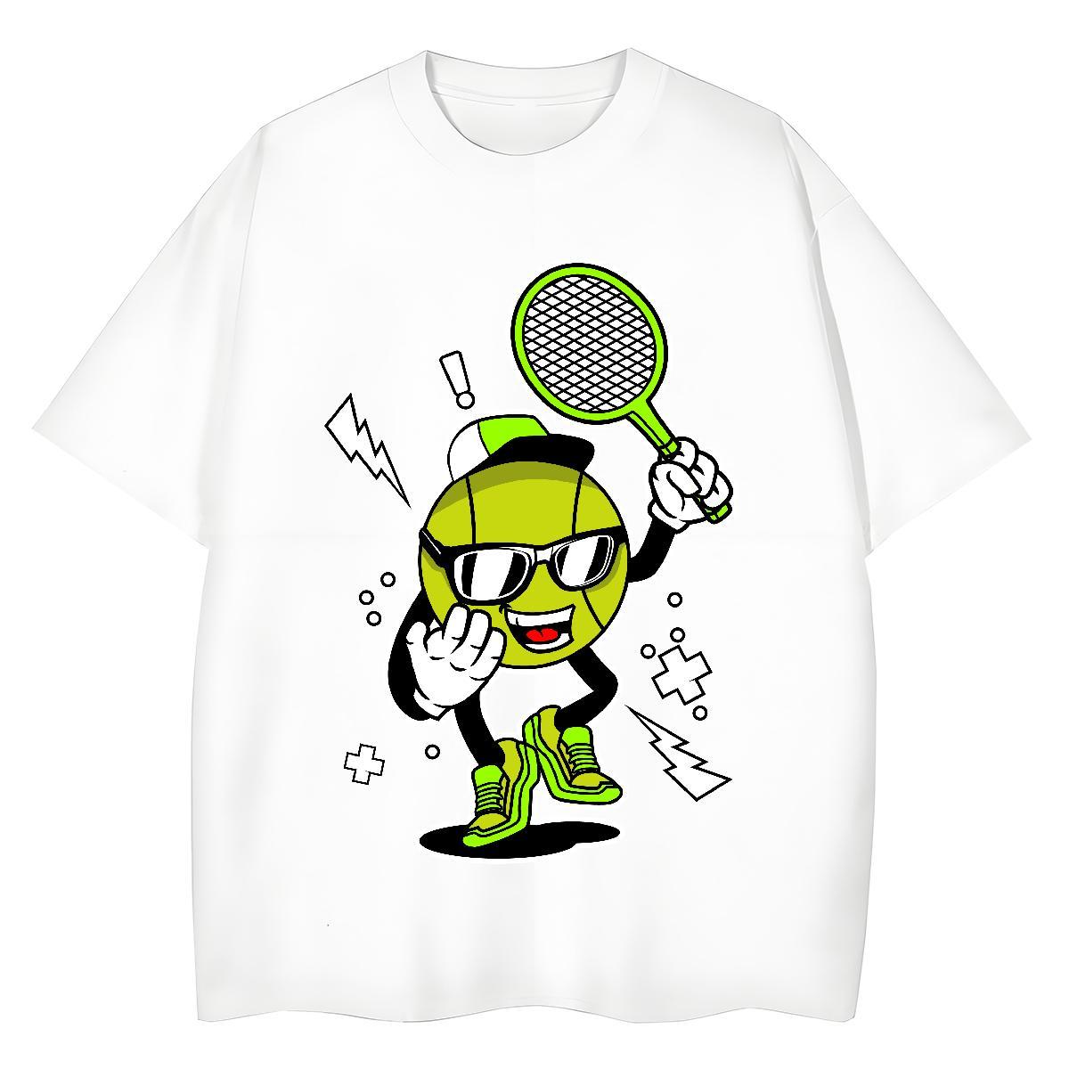 Comfortable Women Tees 100% Cotton 230g play tennis Daily Outfit T Shirts Women Crew Neck Breathable Anime Oversized Tee Shirt