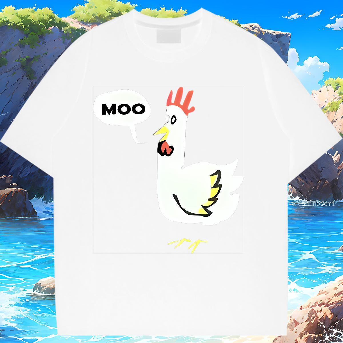 Custom T Shirt For Woman O-Neck Short Sleeve 230g Pure Cotton Couples T Shirts Cartoon Print chicken Daily Wear Designer Nice Tops Tees