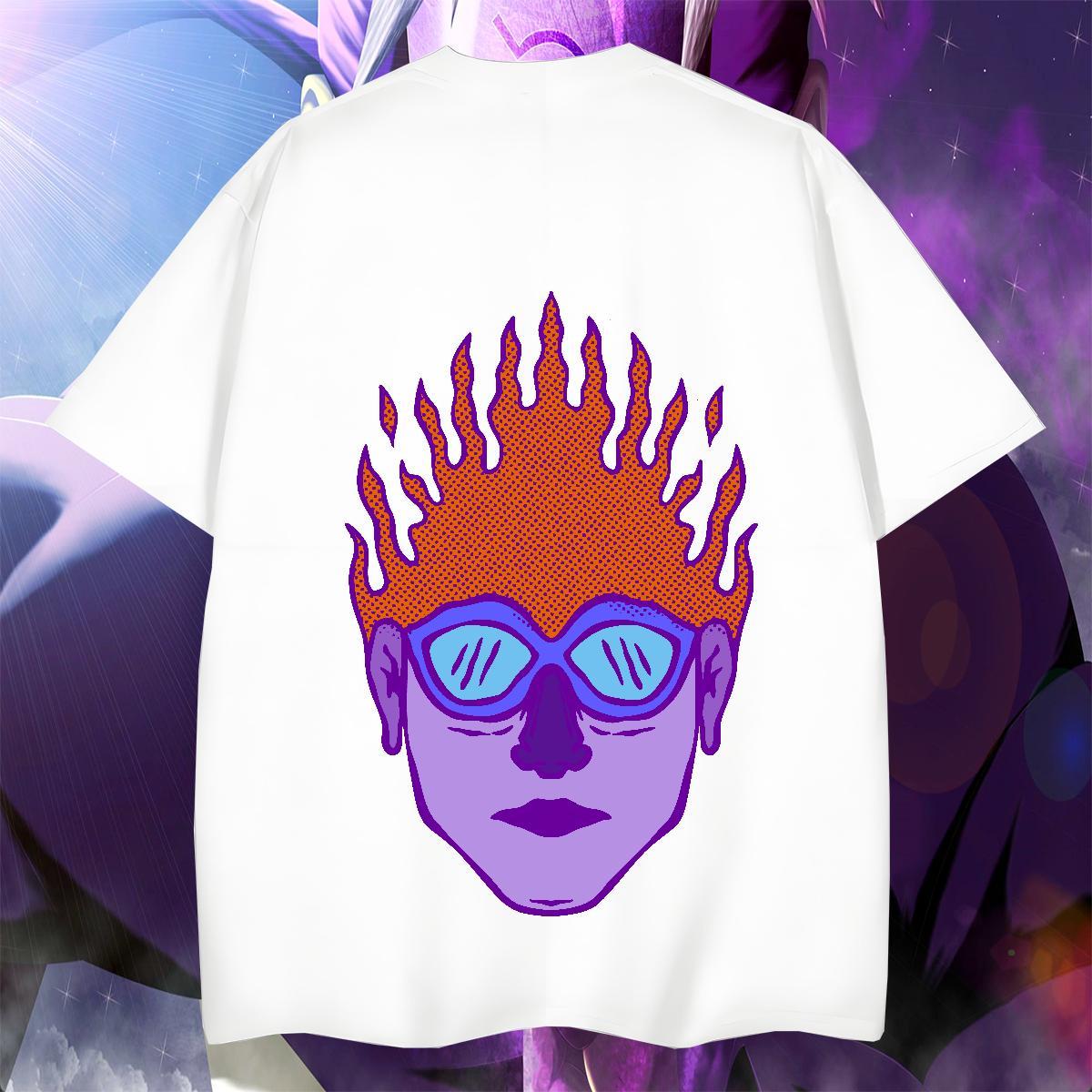 Brand Couples T Shirts Casual Beach 230g Pure Cotton White Plus Size Breathable Short Sleeve ET Man T Shirts 2024 New Clothes