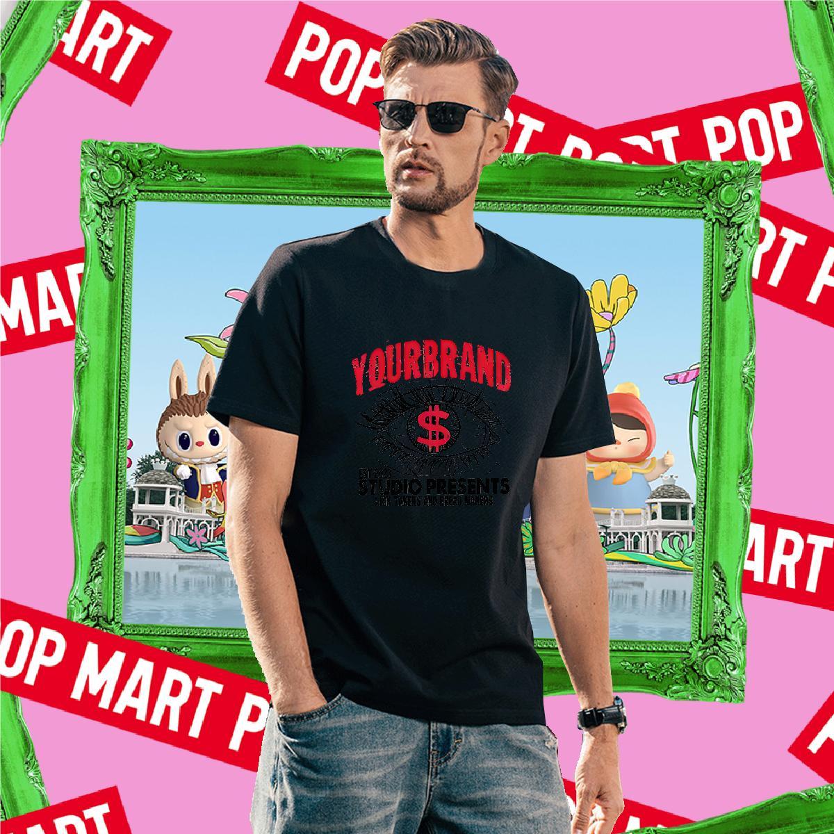 DIY Home Outdoor Men Clothes T-Shirt eyes Short Sleeve O-Neck 230g Cotton Man T Shirts Wholesale Plus Size Cartoon Top Tees