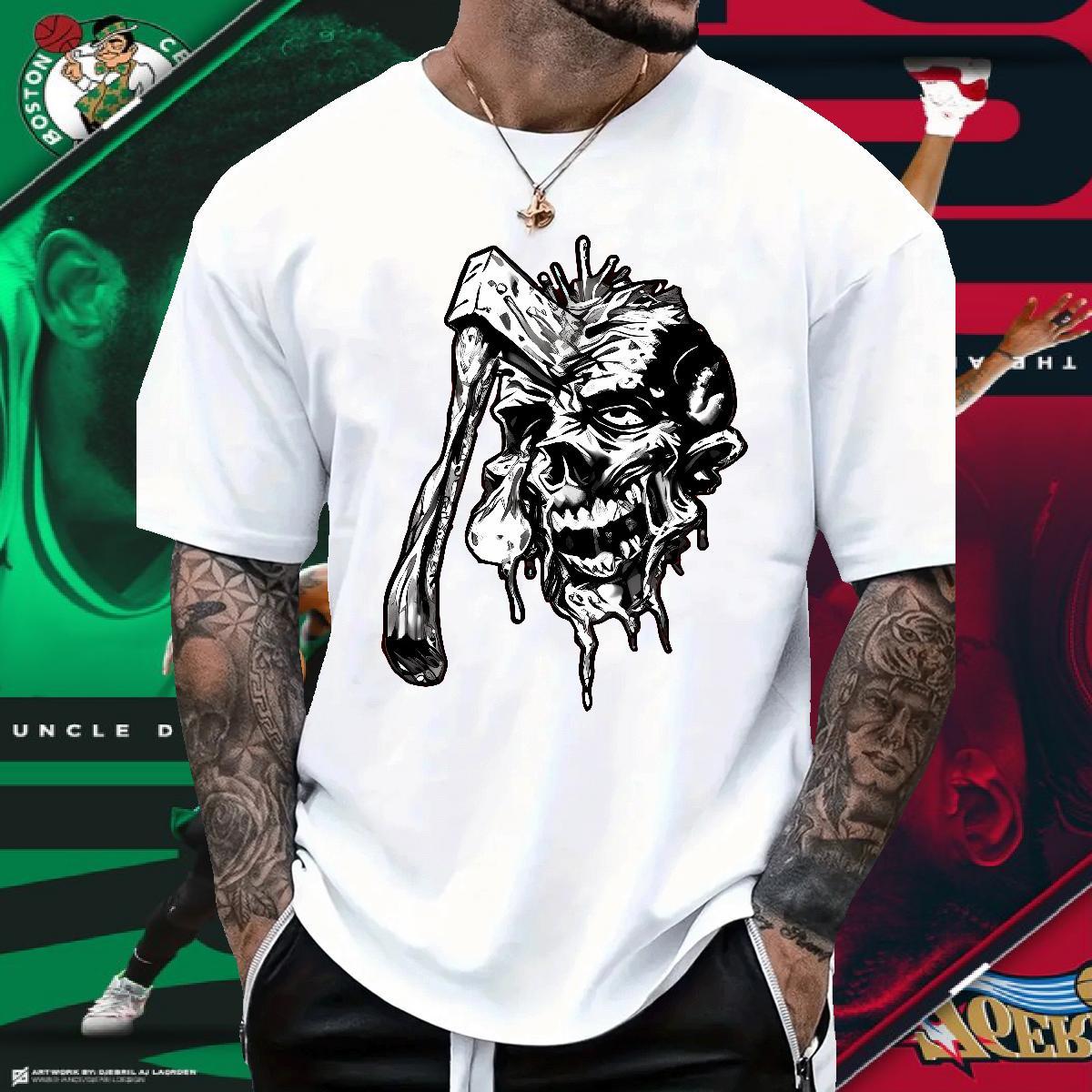 Custom Men Tops Tees 100% Cotton 230g Beach skull Short Sleeve O-Neck T shirt Free Shipping Customized Print Top Tees