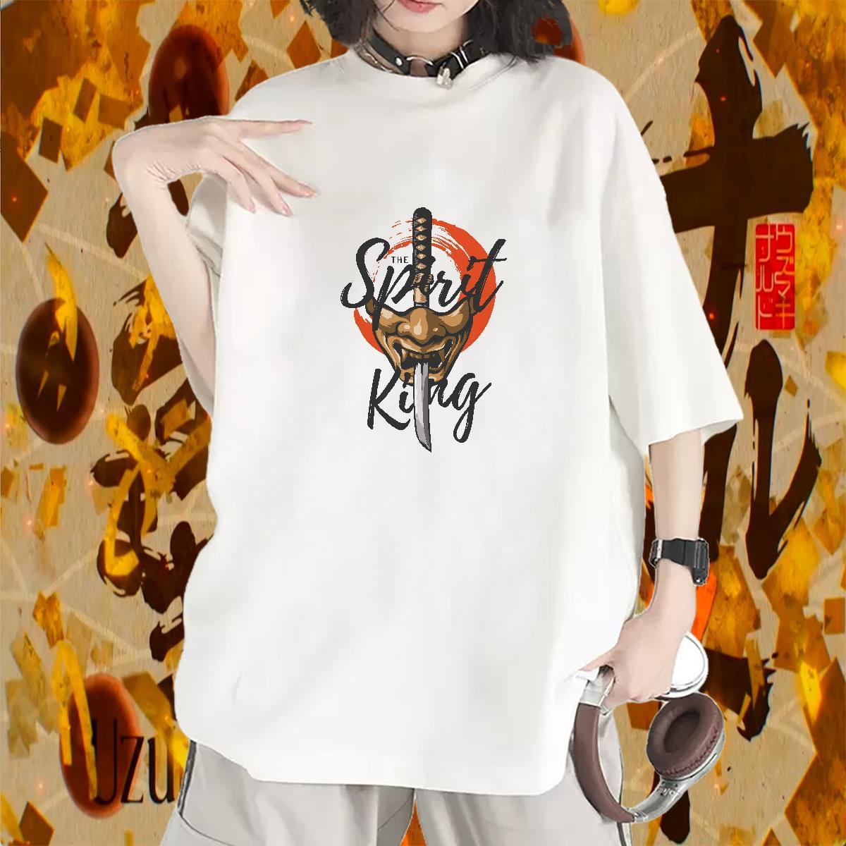 Designer Nice Woman Tshirt 230g 100% Cotton Half of the face Beach Woman T Shirts Breathable Short Sleeve Customized Print Tops