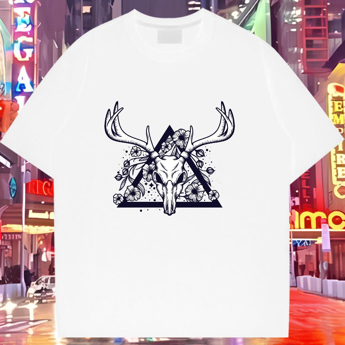 2024 Casual T-Shirts for Women Crew Neck Breathable 230g Pure Cotton Lady T shirt Custom Cartoon cow Sports Street Wear Designer Nice Tops Shirt