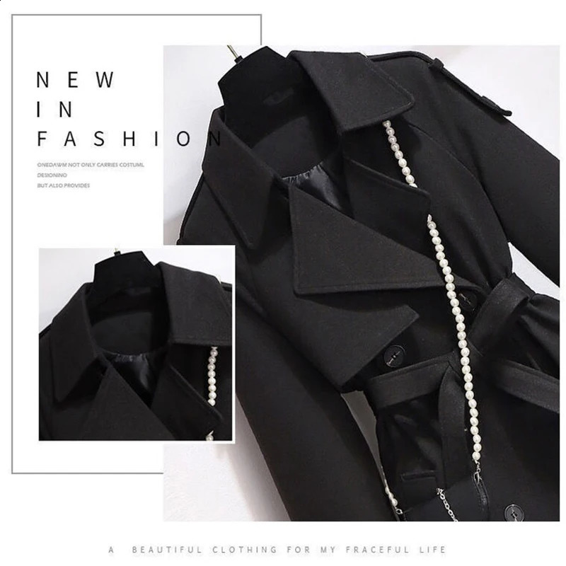 Femme Wool Jacket Women Autumn Winter Coat Female Outerwear Short Windbreaker Long Sleeve Tops Black Overcoats 240822