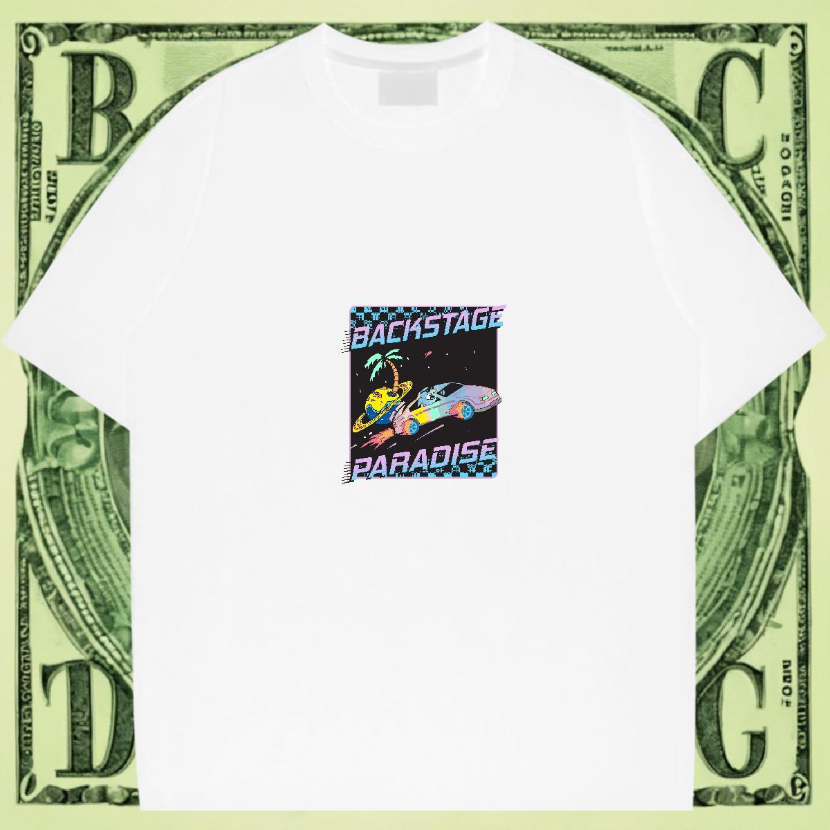 Soft Men Tops Tees High Street Hip Hop 230g Pure Cotton DIY Printed Crew Neck Breathable beach T Shirts Men Designer Fashion Clothes