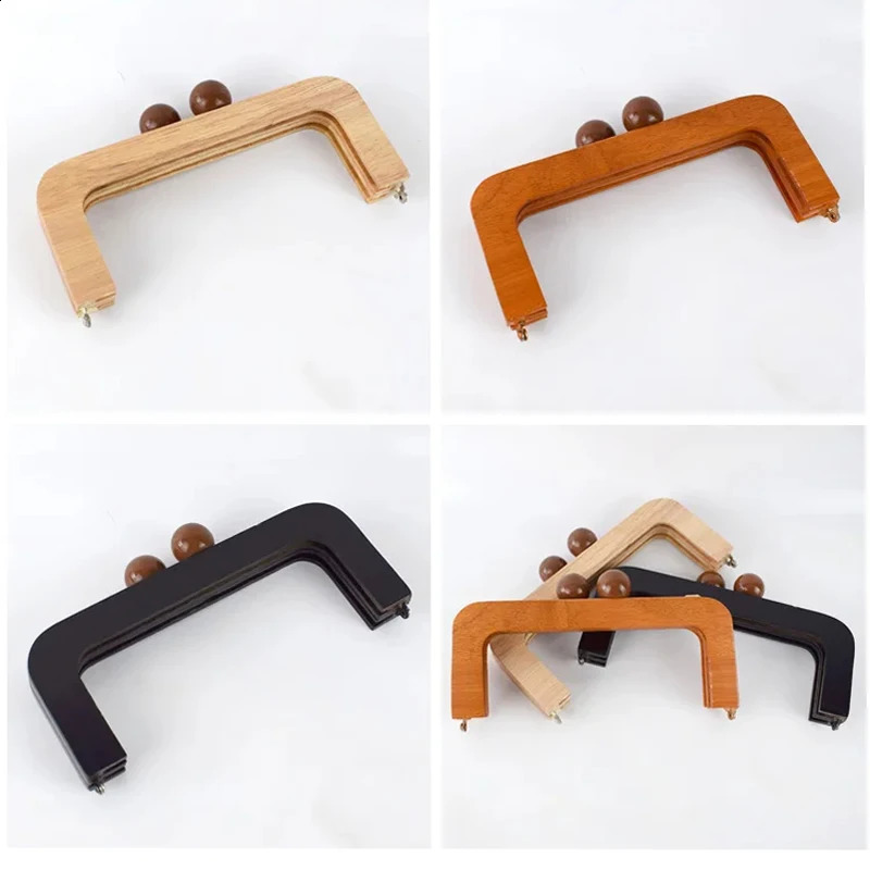 1 piece 20cm wallet frame wooden handbag closed kiss buckle handbag frame lock buckle DIY sewing bag accessories 240821