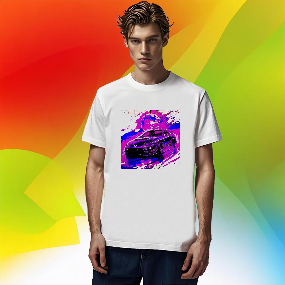Designer car Man T Shirts High Street Hip Hop Tshirt for Man Woman 230g Pure Cotton Classic Breathable Crew Neck Plus Size Custom Tee Shirt