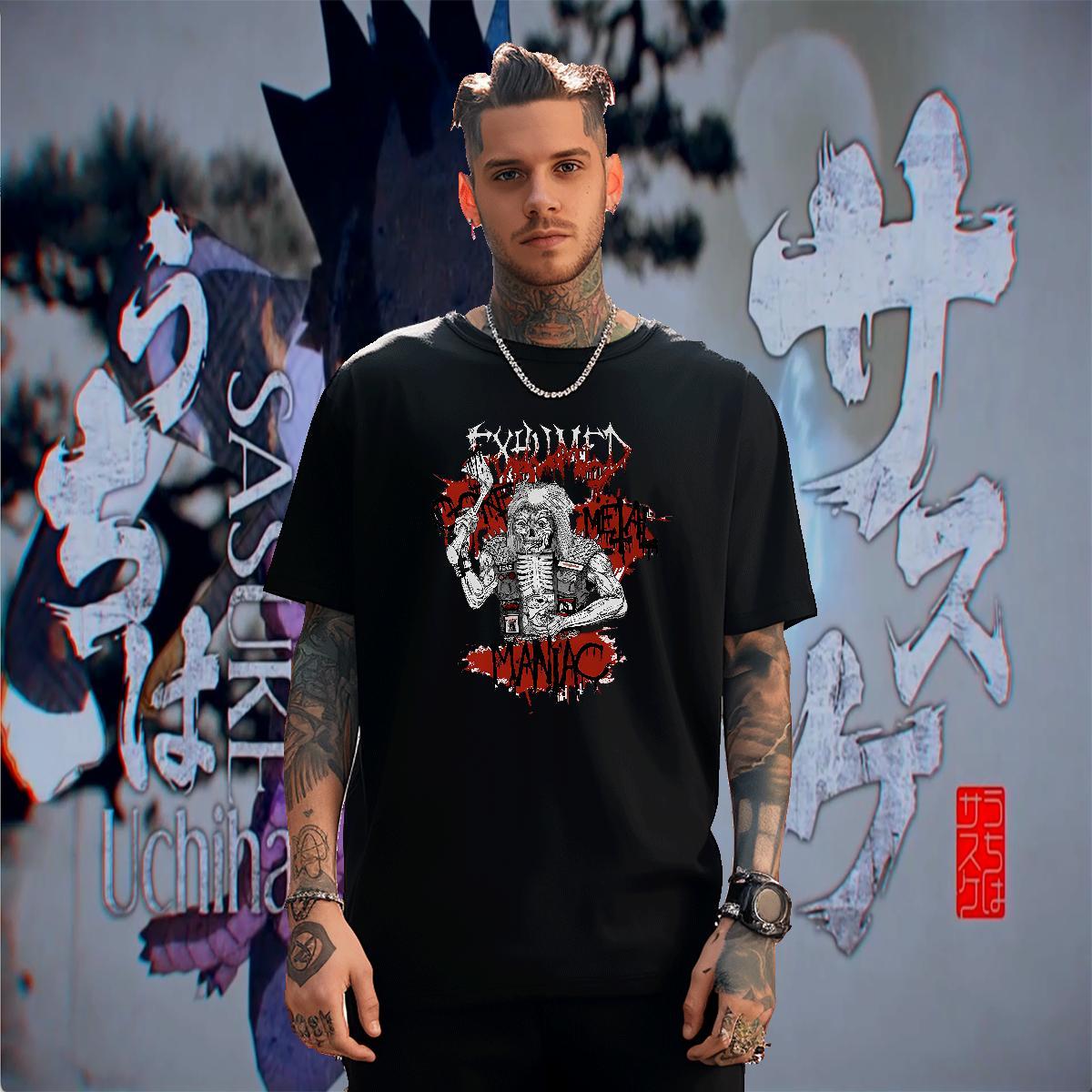 2024 New Anime Printing Street Men Tshirts skull Breathable Soft 230g Cotton T-Shirts for Men Popular Customized Print Tops Tees